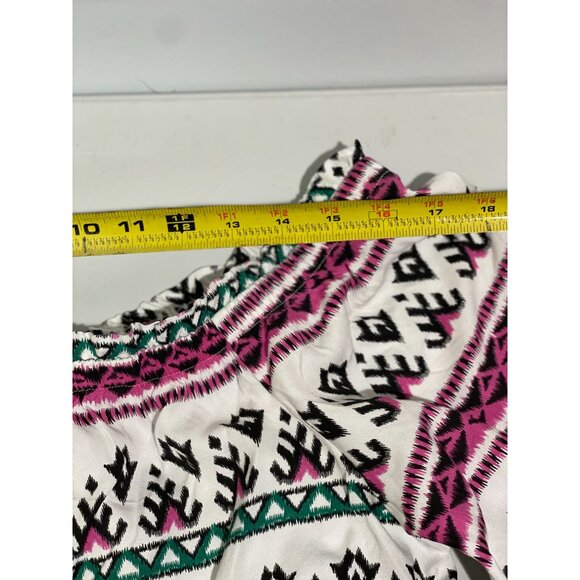 Wrangler Retro Womens Boho Off-Shoulder Top L Multicolor Rayon - Picture 12 of 16